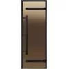 Дверь для сауны Harvia 90x210 Legend черная коробка сосна, бронза D92101МL