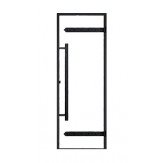 Дверь для сауны Harvia 80x210 Legend черная коробка сосна, прозрачная D82104МL