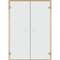 Дверь для сауны Harvia двойная 170х210 прямая осина/прозрачная