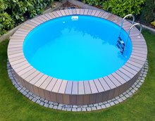 Круглый бассейн вкапываемый ГИГАБАСС 4 х 1,5 м (Платина)