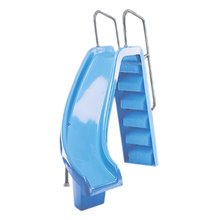 Горка "Curved Slide" поворот вправо, высота 1,78 м, цвет синий