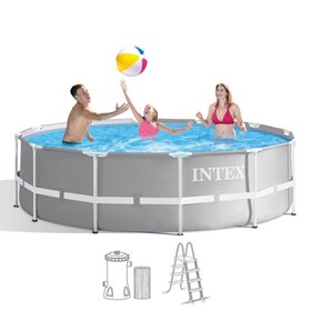 Бассейн INTEX круглый Prism Frame 366x122 см, фильтр-насос,лестница, арт.26718